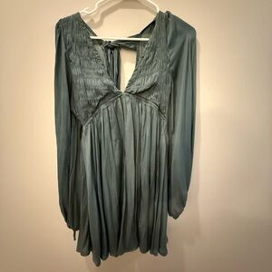 Mustard Seed Teal Midi Dress